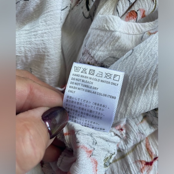 Chic Wish Floral V-Neck Tunic W/Crochet Detail, Size Small/Medium, Bohochic - Picture 16 of 16